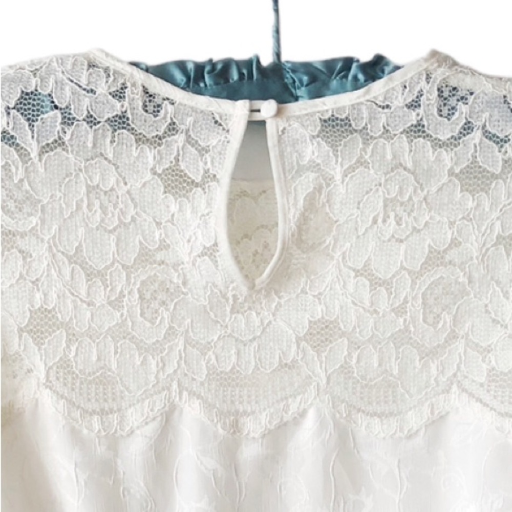 Bodysuit Short Sleeve Cream Satin and Lace Marks & Spencer Size 14/Large - Picture 10 of 16